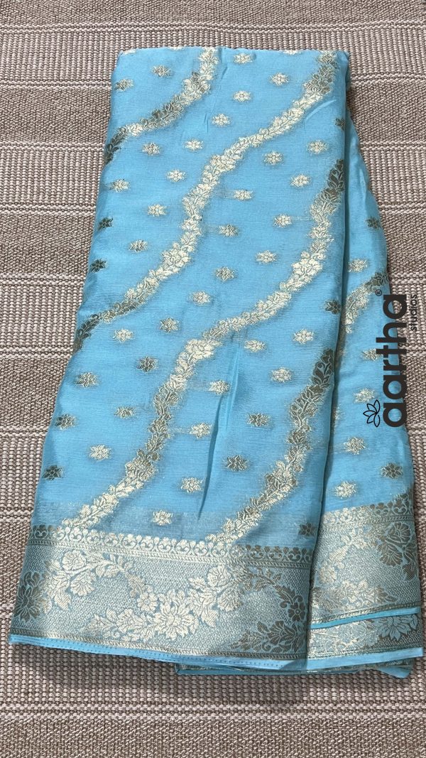 Elegant Viscose Georgette Saree with Matching Blouse