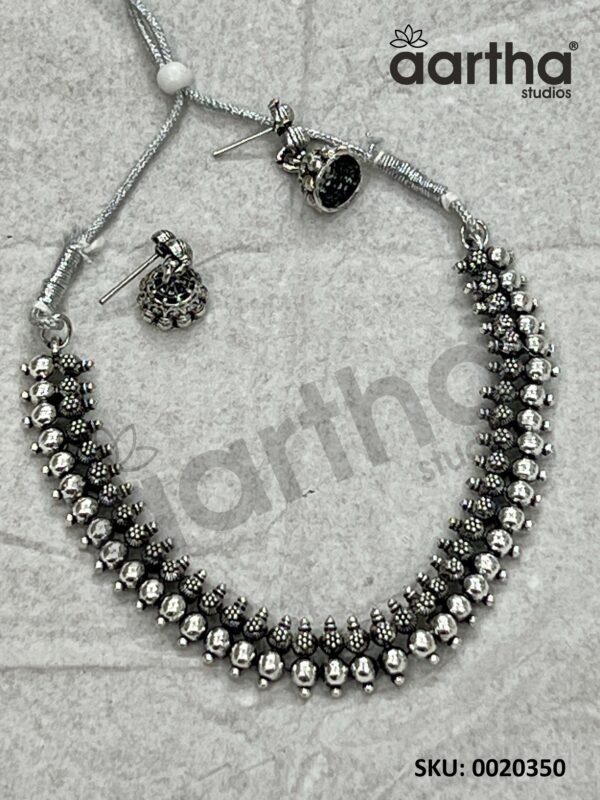 Oxidised Silver Neckset
