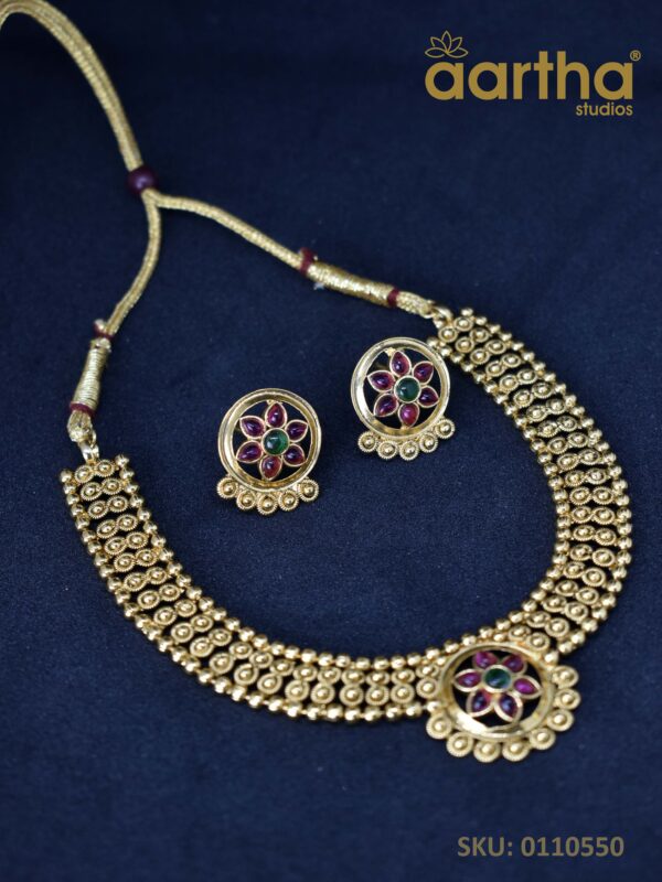Green Stone Necklace Set