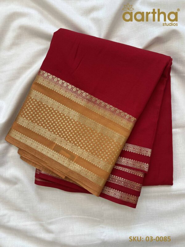 Red with Mustrad Yellow Crape Big Border