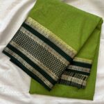 Light Green with Dark Green Crape Big Border