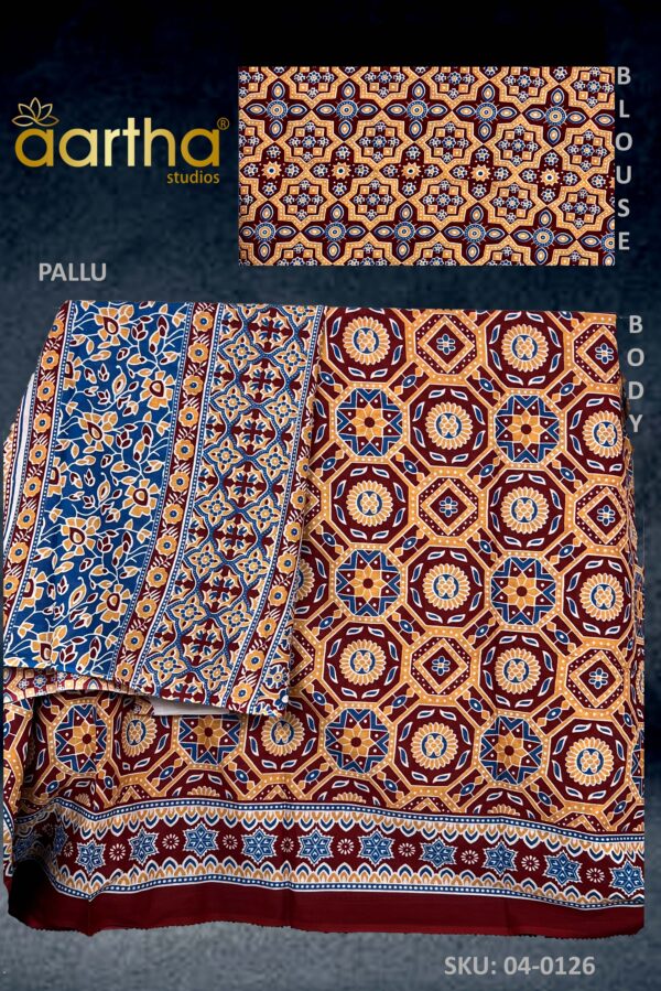 Maroon Mulmul Saree