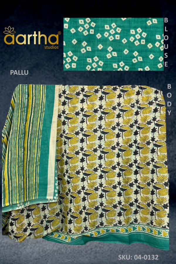 Lemon Yellow Mulmul Saree