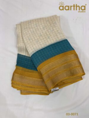 Checks Semi Georgette Sarees