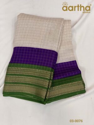 Checks Semi Georgette Sarees