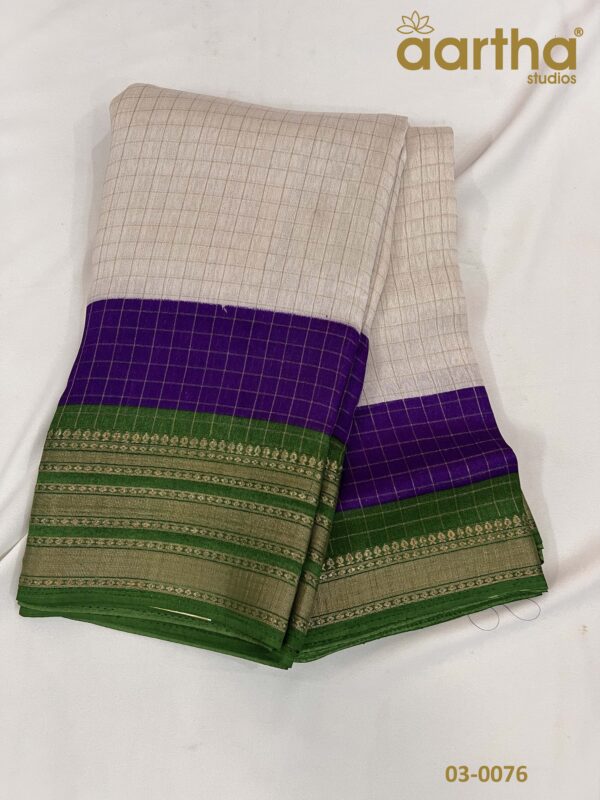 Checks Semi Georgette Sarees