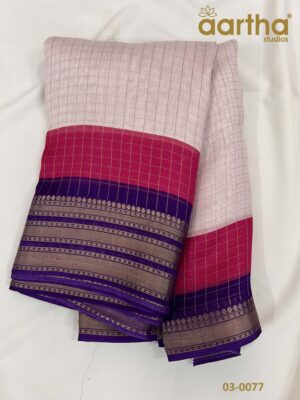 Checks Semi Georgette Sarees