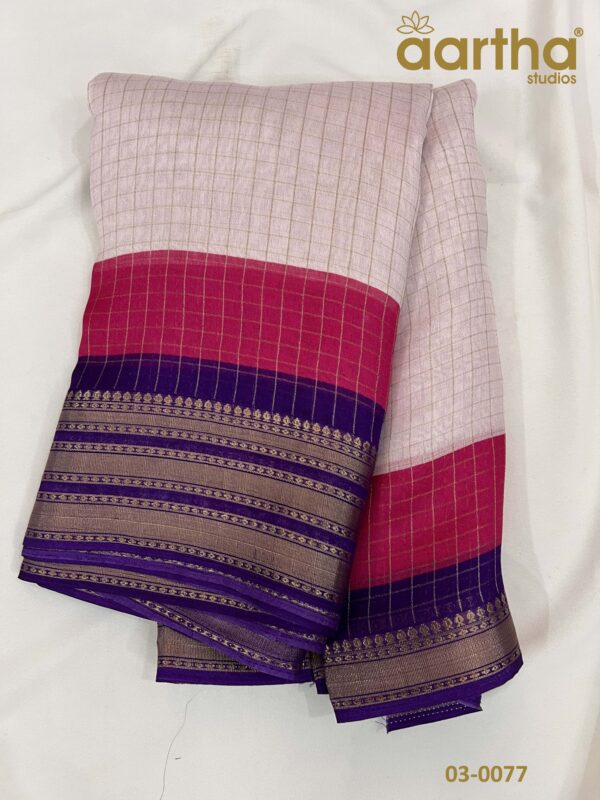 Checks Semi Georgette Sarees