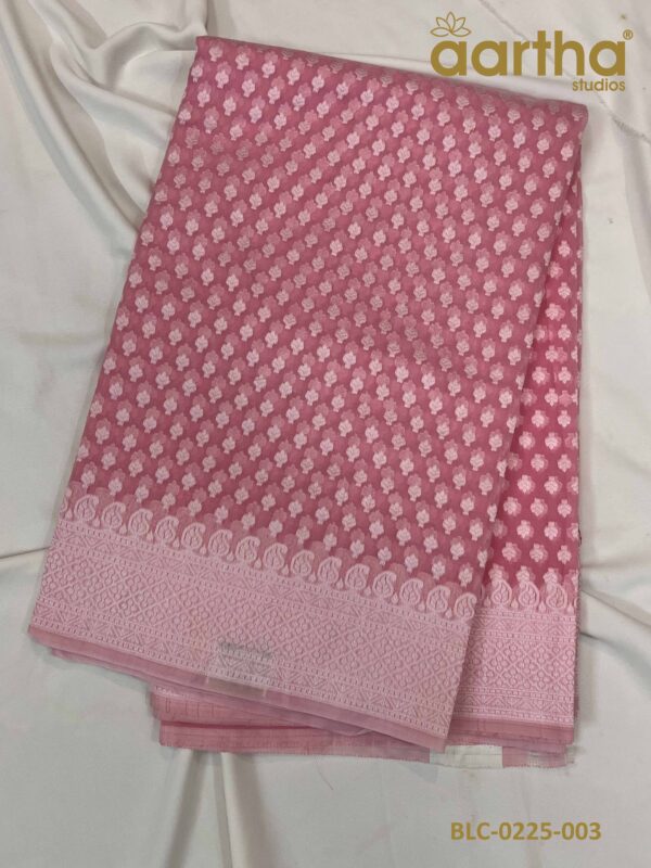 Banarasi Linen Cotton Saree – Light, Luxurious & Classy