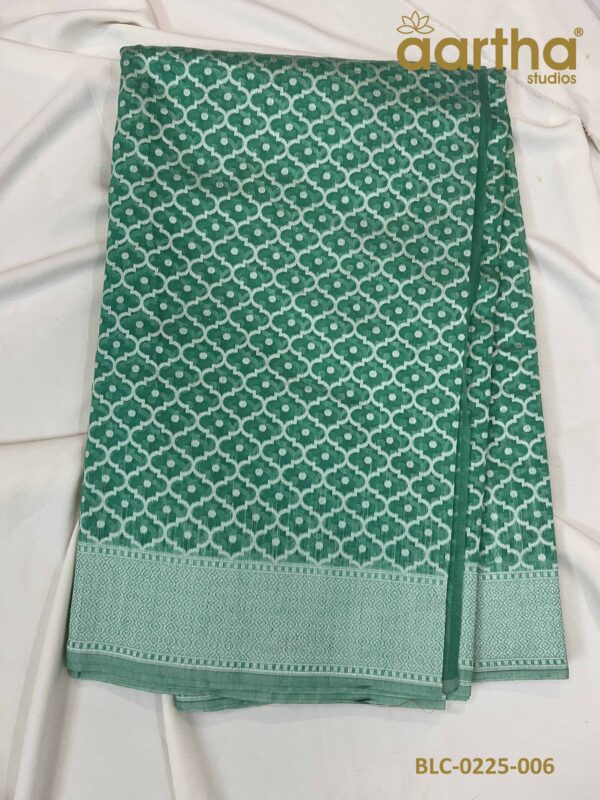Soft Banarasi Linen Cotton Saree for Daily Elegance