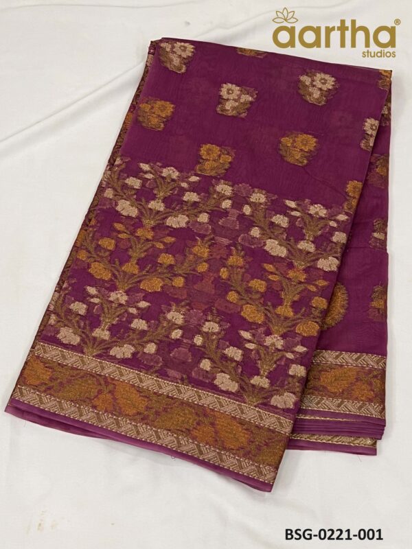 Banarasi Semi Geogrette (Antique Zari)