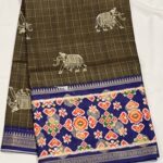 Fancy Kalamkari Semi Silk Sarees