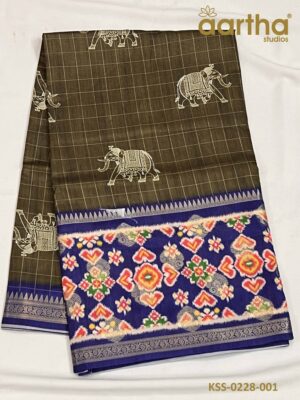 Fancy Kalamkari Semi Silk Sarees