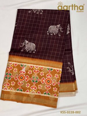 Fancy Kalamkari Semi Silk Sarees