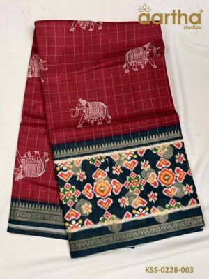Fancy Kalamkari Semi Silk Sarees