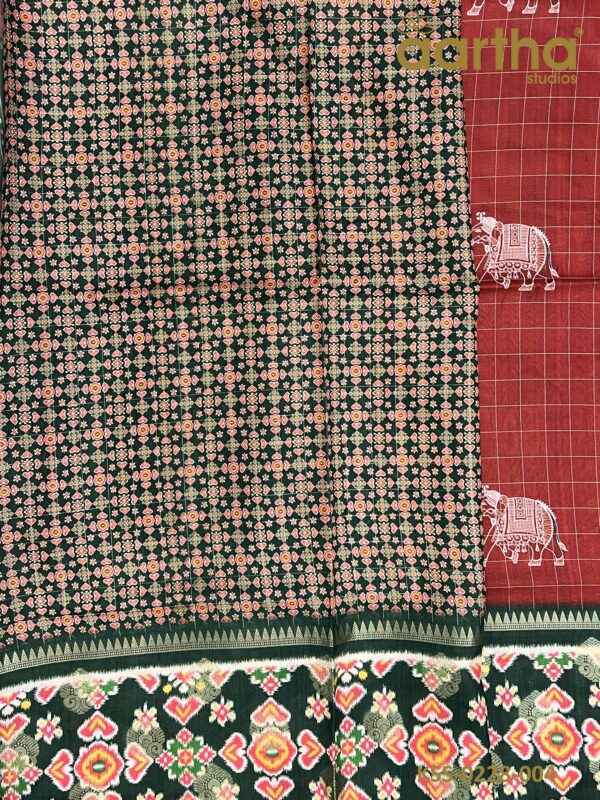 Fancy Kalamkari Semi Silk Sarees