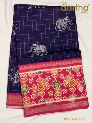 Fancy Kalamkari Semi Silk Sarees