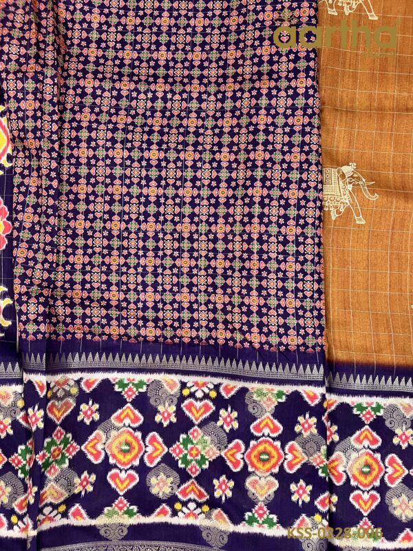 Fancy Kalamkari Semi Silk Sarees