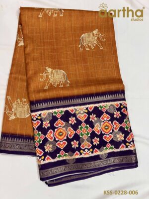 Fancy Kalamkari Semi Silk Sarees