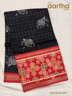Fancy Kalamkari Semi Silk Sarees