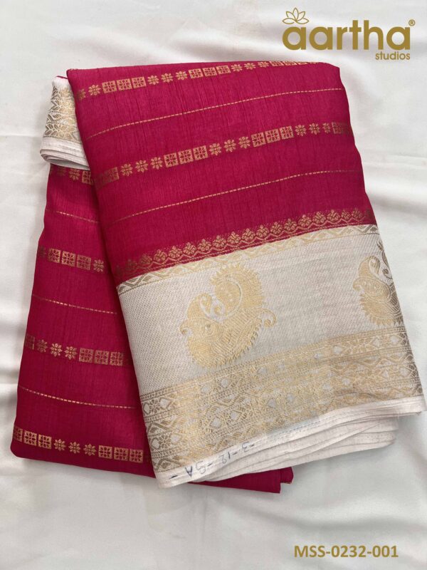 Moss Semi Silk Sarees