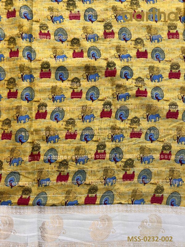 Moss Semi Silk Sarees