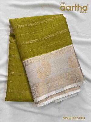Moss Semi Silk Sarees