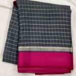 Semi Georgette Checks Saree