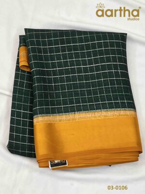 Semi Georgette Checks Saree