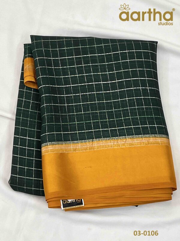 Semi Georgette Checks Saree