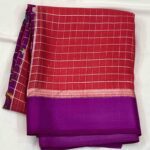 Semi Georgette Checks Saree