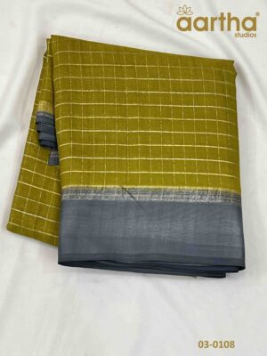 Semi Georgette Checks Saree