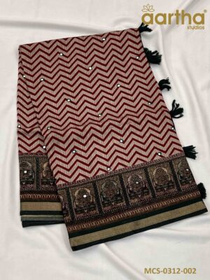 Mul Cotton Sarees - With Mirror Work