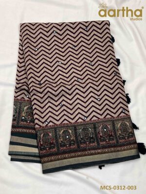 Mul Cotton Sarees - With Mirror Work