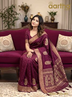 Semi Banarasi Soft Silk Sarees
