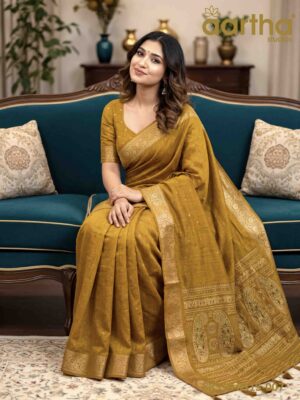Semi Banarasi Soft Silk Sarees
