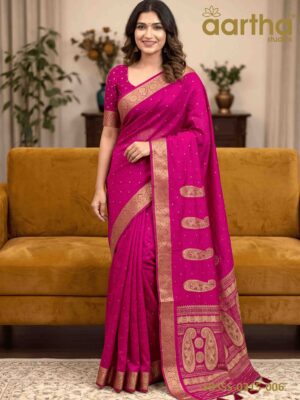 Semi Banarasi Soft Silk Sarees