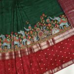 Semi Crape Silk Sarees (Half-and-Half)