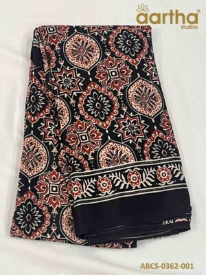 Ajrak Butter Crape Silk Sarees
