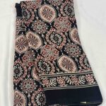 Ajrak Butter Crape Silk Sarees