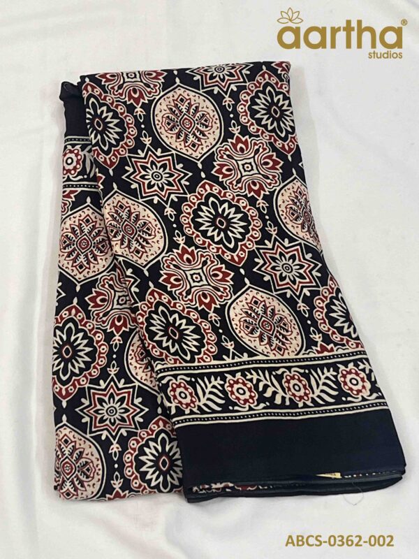 Ajrak Butter Crape Silk Sarees