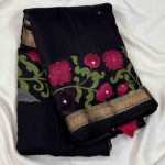 Linen Cotton Sarees with Mirror