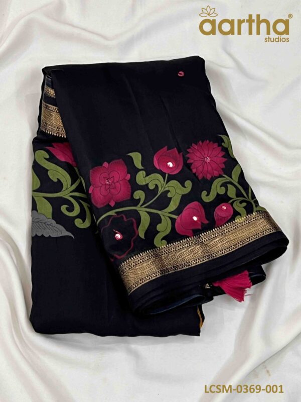 Linen Cotton Sarees with Mirror