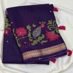Linen Cotton Sarees with Mirror