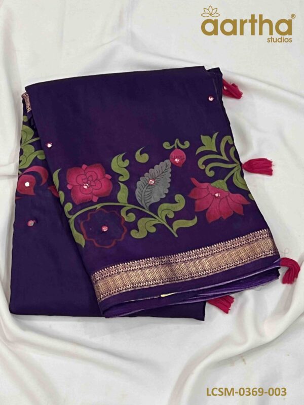 Linen Cotton Sarees with Mirror