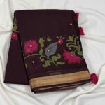 Linen Cotton Sarees with Mirror