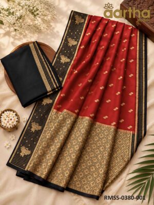 Raw Mango Silk Sarees Checks Border