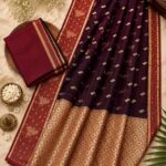 Raw Mango Silk Sarees Checks Border