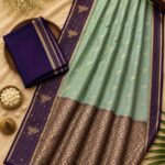 Raw Mango Silk Sarees Checks Border