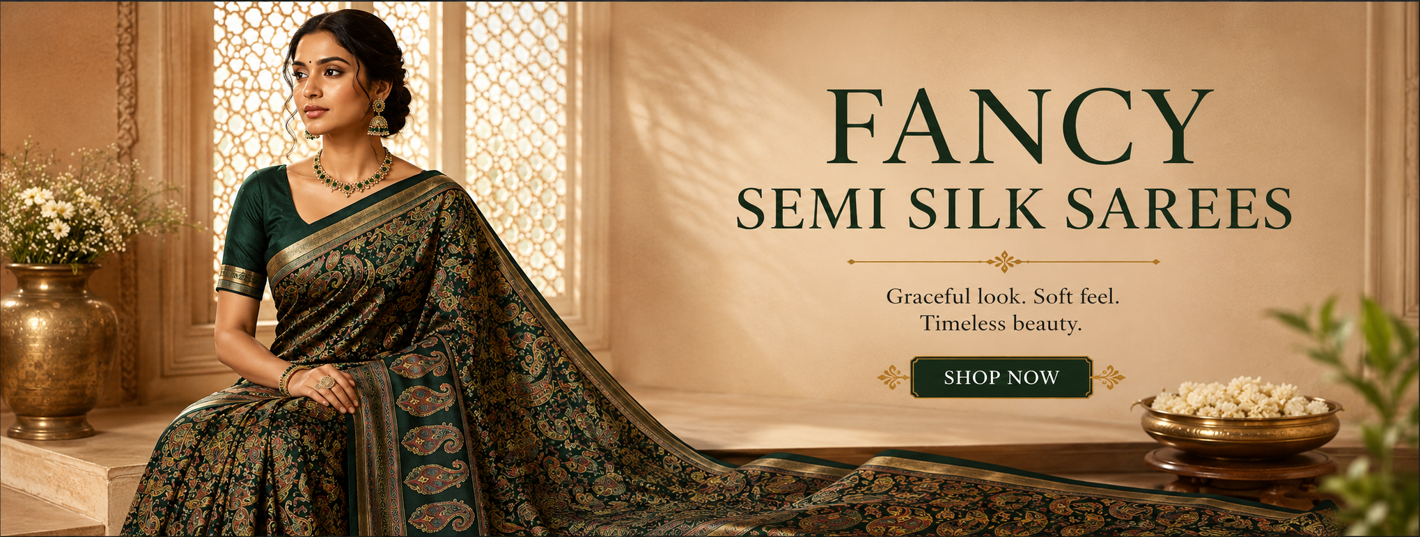 Fancy Semi Silk Sarees